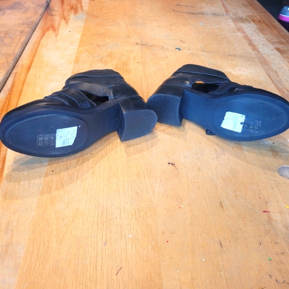 7.5 US TOPSHOP black all Leather Marco Buckle ankle Boots. - Picture 7 of 11